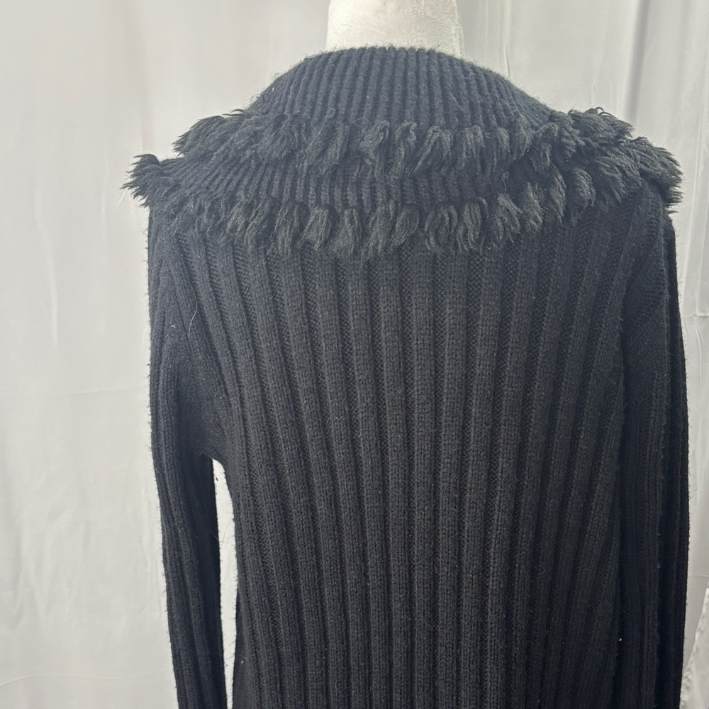Alfani Black Ruffled Cardigan Sweater - Picture 6 of 6